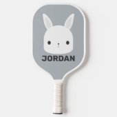 Kute Little Bunny Rabbit met persoonlijke naam Pickleball Paddle (Achterkant)
