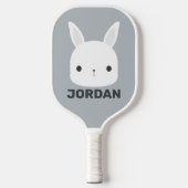 Kute Little Bunny Rabbit met persoonlijke naam Pickleball Paddle (Voorkant)