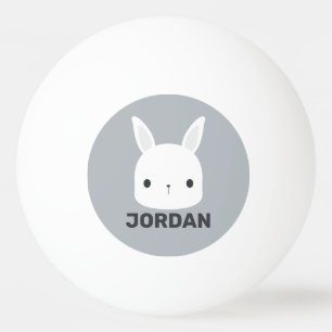 Kute Little Bunny Rabbit met persoonlijke naam Pingpongbal