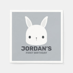 Kute Little Bunny Rabbit met persoonlijke naam Servet
