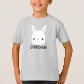 Kute Little Bunny Rabbit met persoonlijke naam T-shirt (Voorkant)