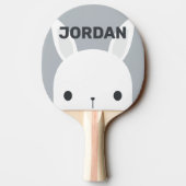 Kute Little Bunny Rabbit met persoonlijke naam Tafeltennisbatje (Achterkant)