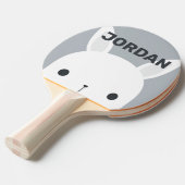 Kute Little Bunny Rabbit met persoonlijke naam Tafeltennisbatje (Voorkant Gekanteld)