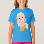 Kute Little Cartoon Centauress Kinder T-Shirt (Voorkant)