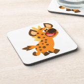 Kute Little Cartoon Hyena Onderzetters Set (Linkerzijde)