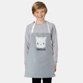Kute Little Cat met Personal Name Schort (Gedragen)