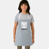 Kute Little Cat met Personal Name Schort (Insitu)