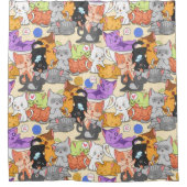 Kute Little Cats Pattern Douchegordijn (Voorkant)