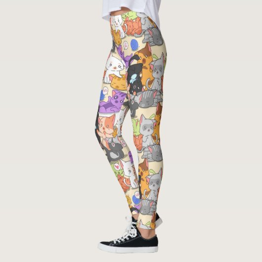 Kute Little Cats Pattern Leggings (Links)