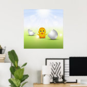 Kute Little Chick - Poster Print (Thuiskantoor)
