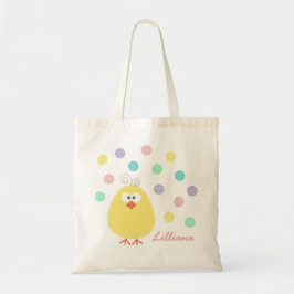 Kute Little Chickie Custom Name Easter Canvas tas