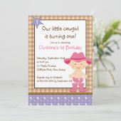 Kute Little Cowgirl Kaart (Staand voorkant)