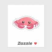 Kute Little Crab Custom-Cut Vinyl Sticker (Vel)