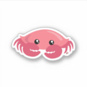 Kute Little Crab Custom-Cut Vinyl Sticker (Voorkant)