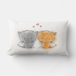 Kute Little Cudly Kittens Oranje en Grey Kussen