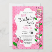 Kute Little Fairy 00th Birthday Girl in Pink Kaart (Voorkant)