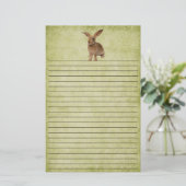 Kute Little Floppy Bunny- Stationery Briefpapier (Staand voorkant)