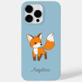 Kute Little Fox op Blue Case-Mate iPhone Case (Achterkant)
