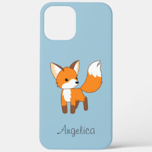Kute Little Fox op Blue Case-Mate iPhone Case