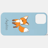 Kute Little Fox op Blue Case-Mate iPhone Case (Achterkant / Rechts)