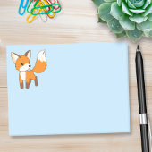 Kute Little Fox op Blue Post-it® Notes