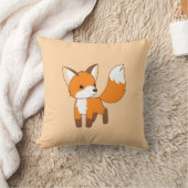 Kute Little Fox op Cream Kussen (Deken)