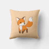 Kute Little Fox op Cream Kussen (Achterkant)