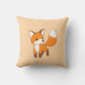 Kute Little Fox op Cream Kussen (Voorkant)