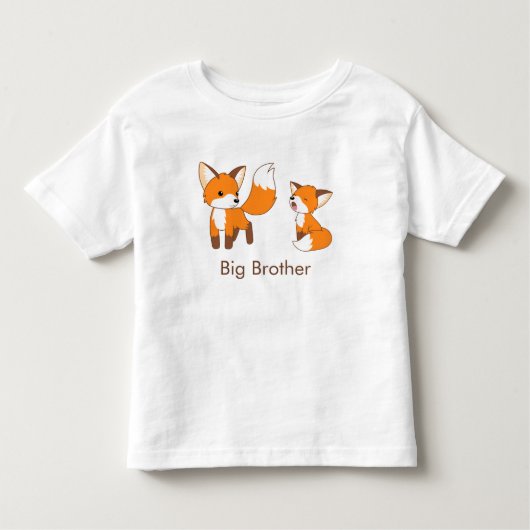 Kute Little Foxes - Big Brother Kinder Shirts (Voorkant)