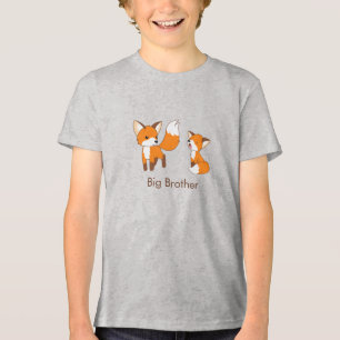 Kute Little Foxes - Big Brother Tri-Blend Shirt