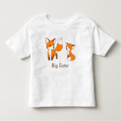 Kute Little Foxes - Big Sister Kinder Shirts (Voorkant)