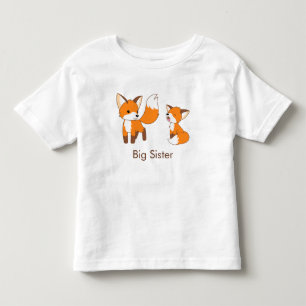 Kute Little Foxes - Big Sister Kinder Shirts