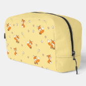 Kute Little Foxes Pattern on Yellow Toilettasje (Rechterhoek)