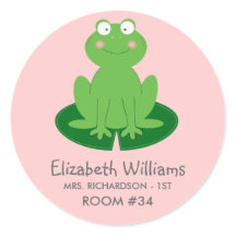 Kute Little Froggy Classroom Name Label Label