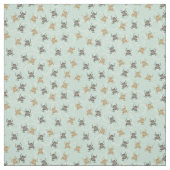 Kute Little Frogs Natural Green Stof (Swatch)