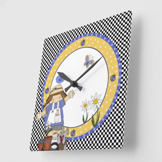 Kute Little Gardener Wall klok (Hoek)