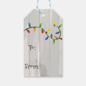 Kute Little Goat heeft de kerstboom gedecorreerd Cadeaulabel (Achterkant)