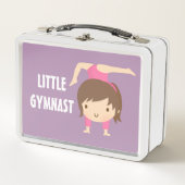 Kute Little Gymnast Girl Gymnastics Pose Lunch Box (Voorkant)