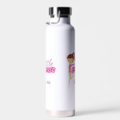 Kute Little Gymnast Pink Custom Gymnastics Kinder Waterfles (Rechts)