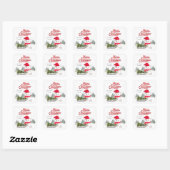 Kute Little Hamster Merry-kerstboom Vierkante Sticker (Vel)