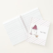 Kute Little Hamster Pink Striped Notitieboek (Binnen)