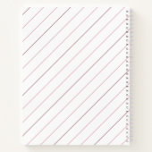 Kute Little Hamster Pink Striped Notitieboek (Achterkant)