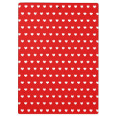 Kute Little Hearts Polka Dot Pattern on Flashy Red Klembord (Achterkant)