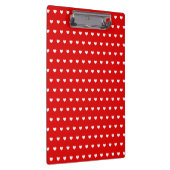 Kute Little Hearts Polka Dot Pattern on Flashy Red Klembord (Rechts)