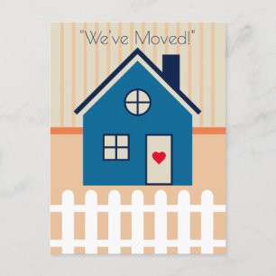 Kute Little House New Home Moving Announge Aankondigingskaart