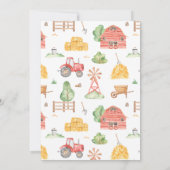 Kute Little Kinder Boerderij Birthday Party Kaart (Achterkant)