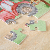 Kute Little Kinder Farmer met First Name Waterverf Legpuzzel (Zijkant)