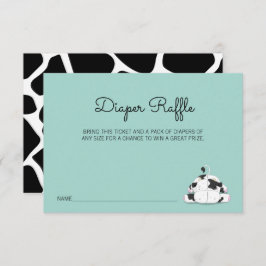 Kute Little Koe Baby shower Diaper Raffle Kaart