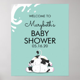 Kute Little Koe Baby shower Welcome Sign Poster