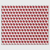 Kute Little Ladybug Wrapping Paper Cadeaupapier (Vlak)